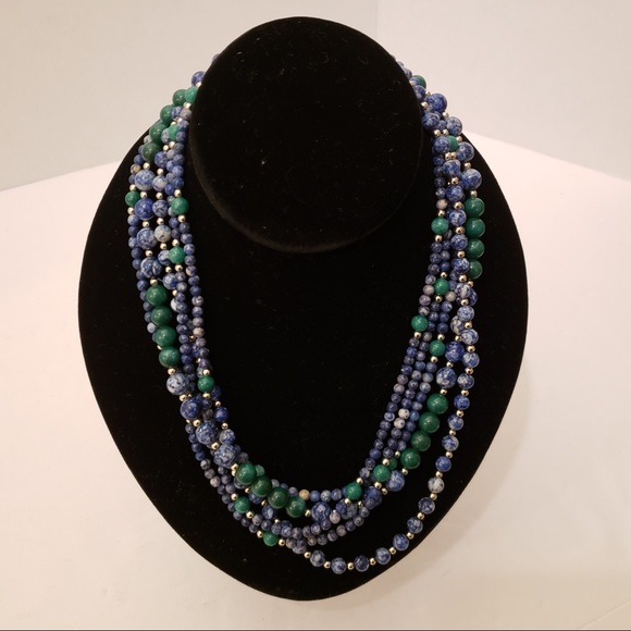 Multicolor glass beads necklace - Picture 3 of 6